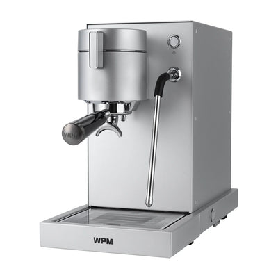 WPM PRIMUS Silver espresso machine with WPM branding on a white background