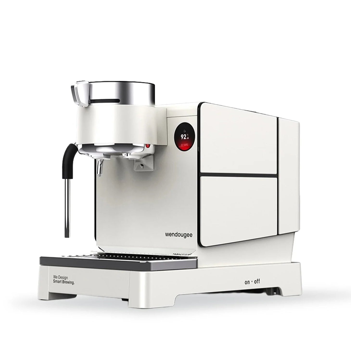 Wendougee LITA SIGMA White espresso machine on a white background