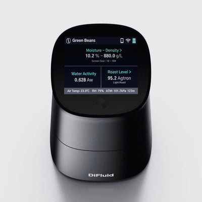 difluid omix coffee analyzer display